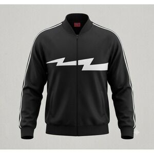 Family Guy Vintage Men's Black Stewie Bolt Zip Up Track Jacket. Size 2XL